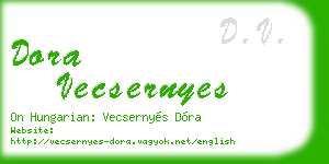 dora vecsernyes business card