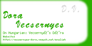 dora vecsernyes business card